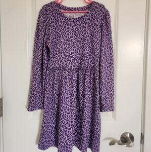*2 for $10*Falls Creek girls purple Cheetah print dress size 7/8